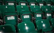 30 November 2021; A general view of a section of reserved seating at Tallaght Stadium before the FIFA Women's World Cup 2023 qualifying group A match between Republic of Ireland and Georgia at Tallaght Stadium in Dublin. Photo by Stephen McCarthy/Sportsfile