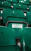 30 November 2021; A general view of a section of reserved seating at Tallaght Stadium before the FIFA Women's World Cup 2023 qualifying group A match between Republic of Ireland and Georgia at Tallaght Stadium in Dublin. Photo by Stephen McCarthy/Sportsfile