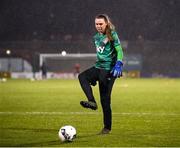 30 November 2021; Republic of Ireland goalkeeper Megan Walsh before the FIFA Women's World Cup 2023 qualifying group A match between Republic of Ireland and Georgia at Tallaght Stadium in Dublin. Photo by Stephen McCarthy/Sportsfile