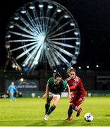 30 November 2021; Niamh Fahey of Republic of Ireland in action against Ana Cheminava of Georgia during the FIFA Women's World Cup 2023 qualifying group A match between Republic of Ireland and Georgia at Tallaght Stadium in Dublin. Photo by Stephen McCarthy/Sportsfile