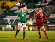 30 November 2021; Denise O'Sullivan of Republic of Ireland in action against Natia Danelia of Georgia during the FIFA Women's World Cup 2023 qualifying group A match between Republic of Ireland and Georgia at Tallaght Stadium in Dublin. Photo by Stephen McCarthy/Sportsfile