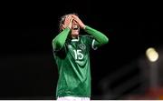 30 November 2021; Lucy Quinn of Republic of Ireland reacts to a missed opportunity on goal during the FIFA Women's World Cup 2023 qualifying group A match between Republic of Ireland and Georgia at Tallaght Stadium in Dublin. Photo by Stephen McCarthy/Sportsfile