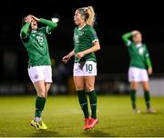 30 November 2021; Denise O'Sullivan and Lucy Quinn, left, of Republic of Ireland reacts to a missed opportunity on goal during the FIFA Women's World Cup 2023 qualifying group A match between Republic of Ireland and Georgia at Tallaght Stadium in Dublin. Photo by Stephen McCarthy/Sportsfile