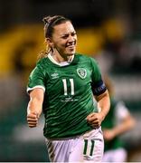 30 November 2021; Katie McCabe of Republic of Ireland celebrates after scoring her side's seventh goal, a penalty, during the FIFA Women's World Cup 2023 qualifying group A match between Republic of Ireland and Georgia at Tallaght Stadium in Dublin. Photo by Stephen McCarthy/Sportsfile