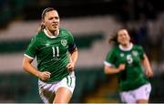 30 November 2021; Katie McCabe of Republic of Ireland celebrates after scoring her side's seventh goal, a penalty, during the FIFA Women's World Cup 2023 qualifying group A match between Republic of Ireland and Georgia at Tallaght Stadium in Dublin. Photo by Stephen McCarthy/Sportsfile
