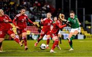 30 November 2021; Katie McCabe of Republic of Ireland has a shot on goal during the FIFA Women's World Cup 2023 qualifying group A match between Republic of Ireland and Georgia at Tallaght Stadium in Dublin. Photo by Eóin Noonan/Sportsfile
