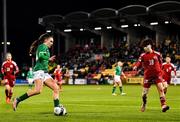 30 November 2021; Jessie Stapleton of Republic of Ireland in action against Maiko Bebia of Georgia during the FIFA Women's World Cup 2023 qualifying group A match between Republic of Ireland and Georgia at Tallaght Stadium in Dublin. Photo by Eóin Noonan/Sportsfile