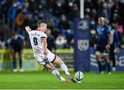 27 November 2021; John Cooney of Ulster takes a kick during the United Rugby Championship match between Leinster and Ulster at RDS Arena in Dublin.  Photo by Piaras Ó Mídheach/Sportsfile
