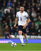 15 November 2021; Leonardo Bonucci of Italy during the FIFA World Cup 2022 Qualifier match between Northern Ireland and Italy at the National Football Stadium at Windsor Park in Belfast. Photo by David Fitzgerald/Sportsfile