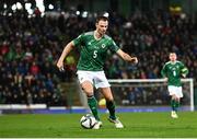15 November 2021; Jonny Evans of Northern Ireland during the FIFA World Cup 2022 Qualifier match between Northern Ireland and Italy at the National Football Stadium at Windsor Park in Belfast. Photo by David Fitzgerald/Sportsfile