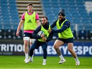 2 December 2021; Jamison Gibson-Park and Andrew Porter during the Leinster Rugby captain's run at the RDS Arena in Dublin. Photo by Harry Murphy/Sportsfile