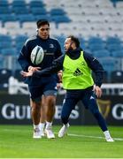 2 December 2021; Jamison Gibson-Park and Michael Ala'alatoa during the Leinster Rugby captain's run at the RDS Arena in Dublin. Photo by Harry Murphy/Sportsfile