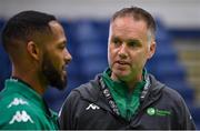 28 November 2021; Ireland assistant coach Adrian Fulton, right, with assistant coach Lawrence Summers during the FIBA EuroBasket 2025 Pre-Qualifiers First Round Group A match between Ireland and Austria at National Basketball Arena in Tallaght, Dublin. Photo by Brendan Moran/Sportsfile