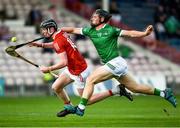 3 July 2021; Conor Cahalane of Cork is tackled by Peter Casey of Limerick during the Munster GAA Hurling Senior Championship Semi-Final match between Cork and Limerick at Semple Stadium in Thurles, Tipperary. Photo by Ray McManus/Sportsfile