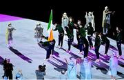 23 July 2021; Team Ireland athletes bow to their Japanese hosts during the 2020 Tokyo Summer Olympic Games opening ceremony at the Olympic Stadium in Tokyo, Japan. Photo by Brendan Moran/Sportsfile