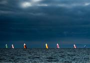 27 July 2021; Sailors compete in the men's 49er race at the Enoshima Yacht Harbour during the 2020 Tokyo Summer Olympic Games in Tokyo, Japan. Photo by Brendan Moran/Sportsfile