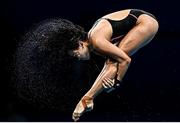 4 August 2021; Jun Hoong Cheong of Malaysia in action during the preliminary round of the women's 10 metre platform at the Tokyo Aquatics Centre on day ten of the 2020 Tokyo Summer Olympic Games in Tokyo, Japan. Photo by Ramsey Cardy/Sportsfile