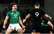 13 November 2021; James Lowe of Ireland celebrates a turnover during the Autumn Nations Series match between Ireland and New Zealand at Aviva Stadium in Dublin. Photo by David Fitzgerald/Sportsfile