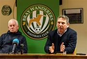 3 December 2021; Cabinteely FC chairman Tony Richardson during a Bray Wanderers FC and Cabinteely FC Media Conference at Carlisle Grounds in Bray, Wicklow. Photo by Eóin Noonan/Sportsfile