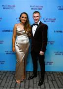 3 December 2021; Ross Tierney of Bohemians with Nicole Brady arriving before the PFA Ireland Awards at The Marker Hotel in Dublin. Photo by Stephen McCarthy/Sportsfile