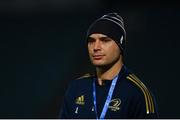 3 December 2021; James Lowe of Leinster before the United Rugby Championship match between Leinster and Connacht at the RDS Arena in Dublin. Photo by Ramsey Cardy/Sportsfile