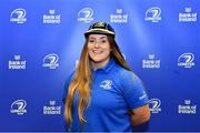3 December 2021; Mary Healy with her cap during the Leinster Rugby Womens Cap and Jersey Presentation at the RDS Library in Dublin. Photo by Sam Barnes/Sportsfile