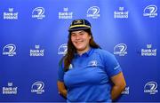 3 December 2021; Alice O'Dowd with her cap during the Leinster Rugby Womens Cap and Jersey Presentation at the RDS Library in Dublin. Photo by Sam Barnes/Sportsfile