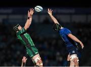 3 December 2021; Ryan Baird of Leinster and Ultan Dillane of Connacht contest a line-out during the United Rugby Championship match between Leinster and Connacht at the RDS Arena in Dublin. Photo by Ramsey Cardy/Sportsfile