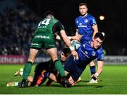 3 December 2021; Dan Sheehan of Leinster is tackled by Alex Wootton, left, and Oran McNulty of Connacht during the United Rugby Championship match between Leinster and Connacht at the RDS Arena in Dublin. Photo by Sam Barnes/Sportsfile