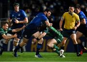 3 December 2021; Robbie Henshaw of Leinster is tackled by Kieran Marmion, right, and Jack Carty of Connacht during the United Rugby Championship match between Leinster and Connacht at the RDS Arena in Dublin. Photo by Sam Barnes/Sportsfile