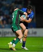 3 December 2021; Hugo Keenan of Leinster is tackled by Oran McNulty of Connacht during the United Rugby Championship match between Leinster and Connacht at the RDS Arena in Dublin. Photo by Brendan Moran/Sportsfile