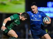 3 December 2021; James Lowe of Leinster is tackled by Alex Wootton of Connacht during the United Rugby Championship match between Leinster and Connacht at the RDS Arena in Dublin. Photo by Brendan Moran/Sportsfile