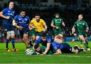 3 December 2021; Sammy Arnold of Connacht scores his side's second try during the United Rugby Championship match between Leinster and Connacht at the RDS Arena in Dublin. Photo by Ramsey Cardy/Sportsfile