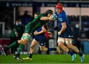 3 December 2021; Josh van der Flier of Leinster in action against Ultan Dillane of Connacht during the United Rugby Championship match between Leinster and Connacht at the RDS Arena in Dublin. Photo by Brendan Moran/Sportsfile