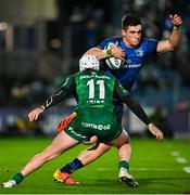 3 December 2021; Dan Sheehan of Leinster in action against Mack Hansen of Connacht during the United Rugby Championship match between Leinster and Connacht at the RDS Arena in Dublin. Photo by Sam Barnes/Sportsfile