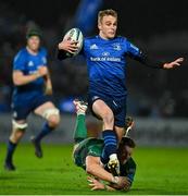 3 December 2021; Nick McCarthy of Leinster evades the tackle from Peter Robb of Connacht during the United Rugby Championship match between Leinster and Connacht at the RDS Arena in Dublin. Photo by Brendan Moran/Sportsfile