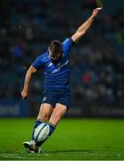 3 December 2021; Ross Byrne of Leinster kicks a conversion during the United Rugby Championship match between Leinster and Connacht at the RDS Arena in Dublin. Photo by Brendan Moran/Sportsfile