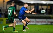 3 December 2021; Jordan Larmour of Leinster in action against Jack Carty of Connacht during the United Rugby Championship match between Leinster and Connacht at the RDS Arena in Dublin. Photo by Brendan Moran/Sportsfile