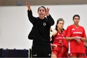 4 December 2021; Fr Mathews head coach Niamh Dwyer during the InsureMyHouse.ie Paudie O’Connor Cup Quarter-Final match between Fr. Mathews and WIT Waterford Wildcats at Fr. Mathews Arena in Cork. Photo by Sam Barnes/Sportsfile