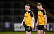 4 December 2021; Damien Barkey, left, and Ado Cole of Ramor United after their side's defeat during the AIB Ulster GAA Football Senior Club Championship Quarter-Final match between Ramor United and Kilcoo at Kingspan Breffni in Cavan. Photo by Seb Daly/Sportsfile