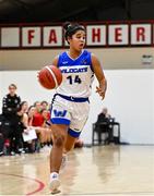 4 December 2021; Rachel Thompson of WIT Waterford Wildcats during the InsureMyHouse.ie Paudie O’Connor Cup Quarter-Final match between Fr. Mathews and WIT Waterford Wildcats at Fr. Mathews Arena in Cork. Photo by Sam Barnes/Sportsfile