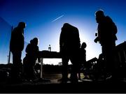 5 December 2021; Maors on the gate check arrivals before the AIB Leinster GAA Football Senior Club Championship Quarter-Final match between Wolfe Tones and Kilmacud Crokes at Páirc Tailteann in Navan, Meath. Photo by Ray McManus/Sportsfile