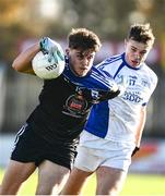 5 December 2021; Dan Cooney of Blessington in action against Sean Cullen of Naas during the AIB Leinster GAA Football Senior Club Championship Quarter-Final match between Naas and Blessington at St Conleth's Park in Newbridge, Kildare. Photo by David Fitzgerald/Sportsfile