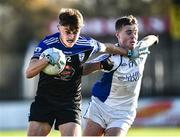 5 December 2021; Dan Cooney of Blessington in action against Sean Cullen of Naas during the AIB Leinster GAA Football Senior Club Championship Quarter-Final match between Naas and Blessington at St Conleth's Park in Newbridge, Kildare. Photo by David Fitzgerald/Sportsfile