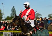 5 December 2021; Jockey Patrick Mullins and Allaho after winning the John Durkan Memorial Punchestown Steeplechase at Punchestown Racecourse in Kildare. Photo by Seb Daly/Sportsfile