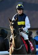 5 December 2021; Jockey Bryony Frost and Franco De Port before the John Durkan Memorial Punchestown Steeplechase at Punchestown Racecourse in Kildare. Photo by Seb Daly/Sportsfile