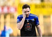 5 December 2021; Kevin John Rogers of Blessington reacts after his side's defeat in the AIB Leinster GAA Football Senior Club Championship Quarter-Final match between Naas and Blessington at St Conleth's Park in Newbridge, Kildare. Photo by David Fitzgerald/Sportsfile