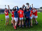 5 December 2021; St Thomas' players celebrate after their victory in the Galway County Senior Club Hurling Championship Final match between Clarinbridge and St Thomas' at Pearse Stadium in Galway. Photo by Piaras Ó Mídheach/Sportsfile