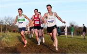 5 December 2021; Liam Harris of Togher AC, Cork, right on his way to winning the Novice Men's 6000m event, ahead of Daniel Stone of Raheny Shamrock AC, Dublin, left, who finished third, during the Irish Life Health National Novice, Junior, and Juvenile Uneven Age Cross Country Championships at Gowran Park in Kilkenny. Photo by Sam Barnes/Sportsfile