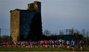 5 December 2021; A general view of athletes competing in the Novice Men's 6000m event during the Irish Life Health National Novice, Junior, and Juvenile Uneven Age Cross Country Championships at Gowran Park in Kilkenny. Photo by Sam Barnes/Sportsfile